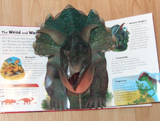 Dinosaur Danger triceratops pop-up