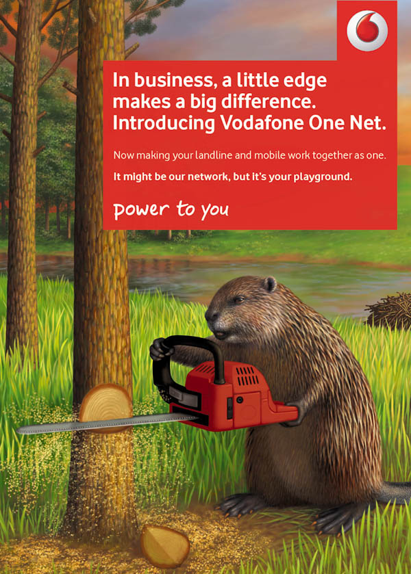 Vodafone beaver poster