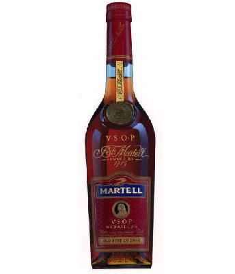 Martell brandy bottle