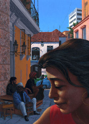 Havana girl and musicians